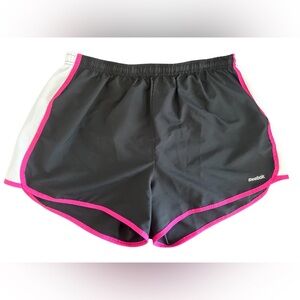 Reebok Shorts, Black/White/Hot Pink, Size XL